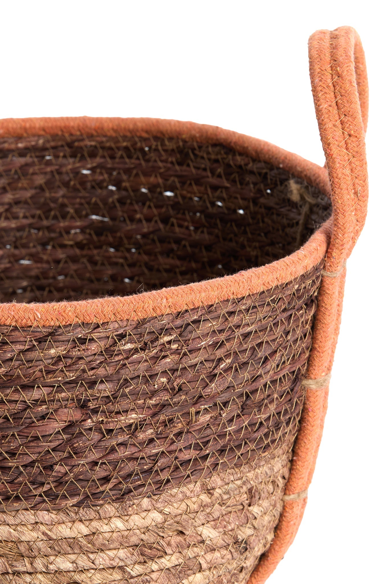 Korb KINSALE 3er Set – Ø 23 × 17 cm / Ø 28 × 20 cm / Ø 33 × 23 cm in braun, rot, terracotta