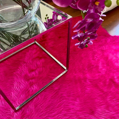 Kuhfell Teppich fuchsia-pink