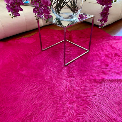 Kuhfell Teppich fuchsia-pink
