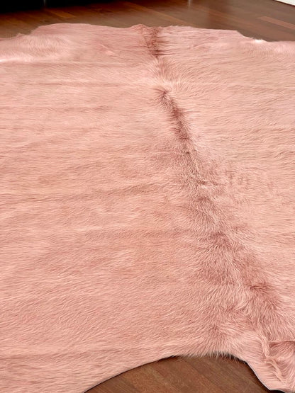 Kuhfell Teppich softrosa