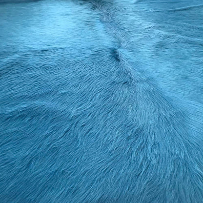 Kuhfell Teppich himmlisches Blau