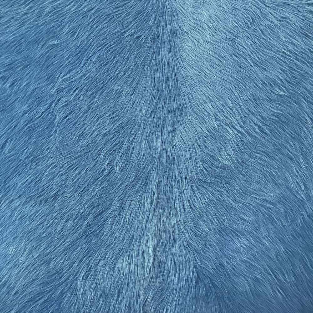 Kuhfell Teppich himmlisches Blau