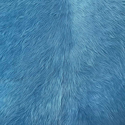 Kuhfell Teppich himmlisches Blau