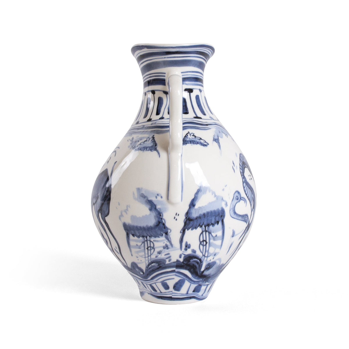 Verformte Vase im Stil antiker Amphoren mit modernem Twist