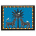 Lacktablett MOSAICO 38 x 28 cm in blau