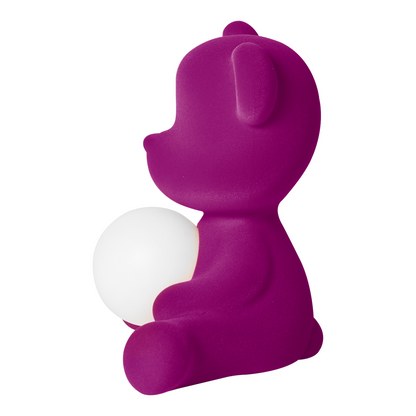 Qeeboo TEDDY GIRL in Violett – modernes Lichtobjekt mit Kuscheloptik