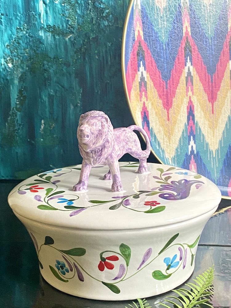 Keramikdose mit Deckel &