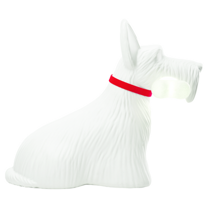 Hundeförmige Designerleuchte SCOTTIE in Weiß mit dimmbarer LED für sanftes Licht