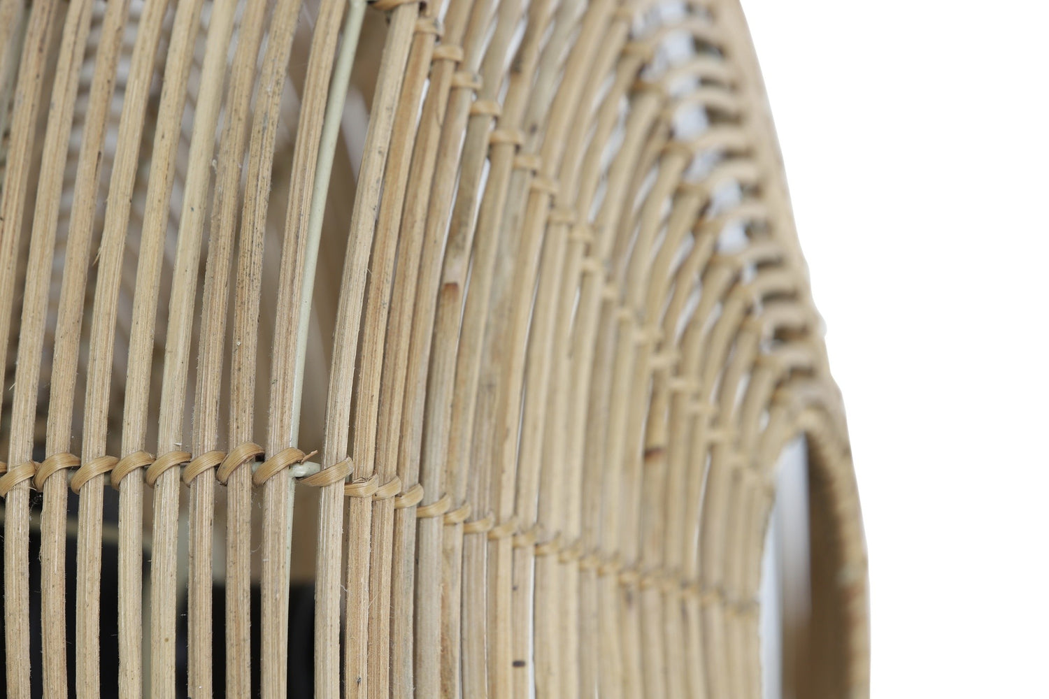 Lichtspiel der Wandleuchte Ø51x21 cm MATAKA Rattan naturell