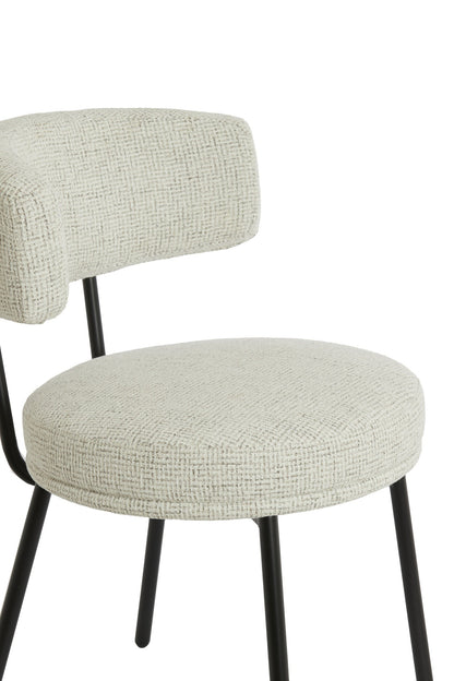 Minimalistischer Esszimmerstuhl mit Textilbezug
