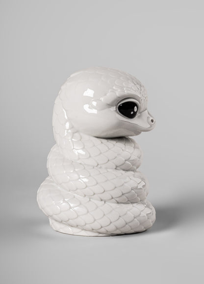 Chinesische Schlange Baby Snake von Lladró in Weiß
