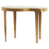 Konsolentisch mit Marmoroptik in Taupe und Gestell in Antik-Bronze