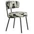Esszimmerstuhl mit grafischem Muster in Creme und Schwarz von Light & Living