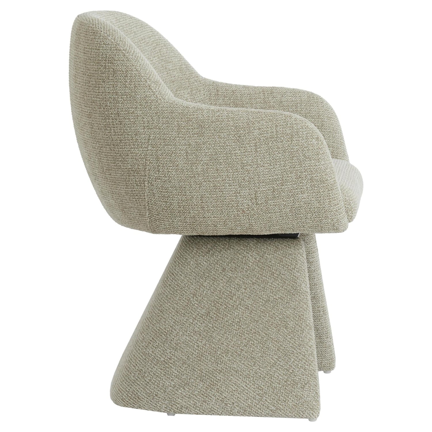 Esszimmerstuhl mit integrierten Armlehnen und Textilbezug