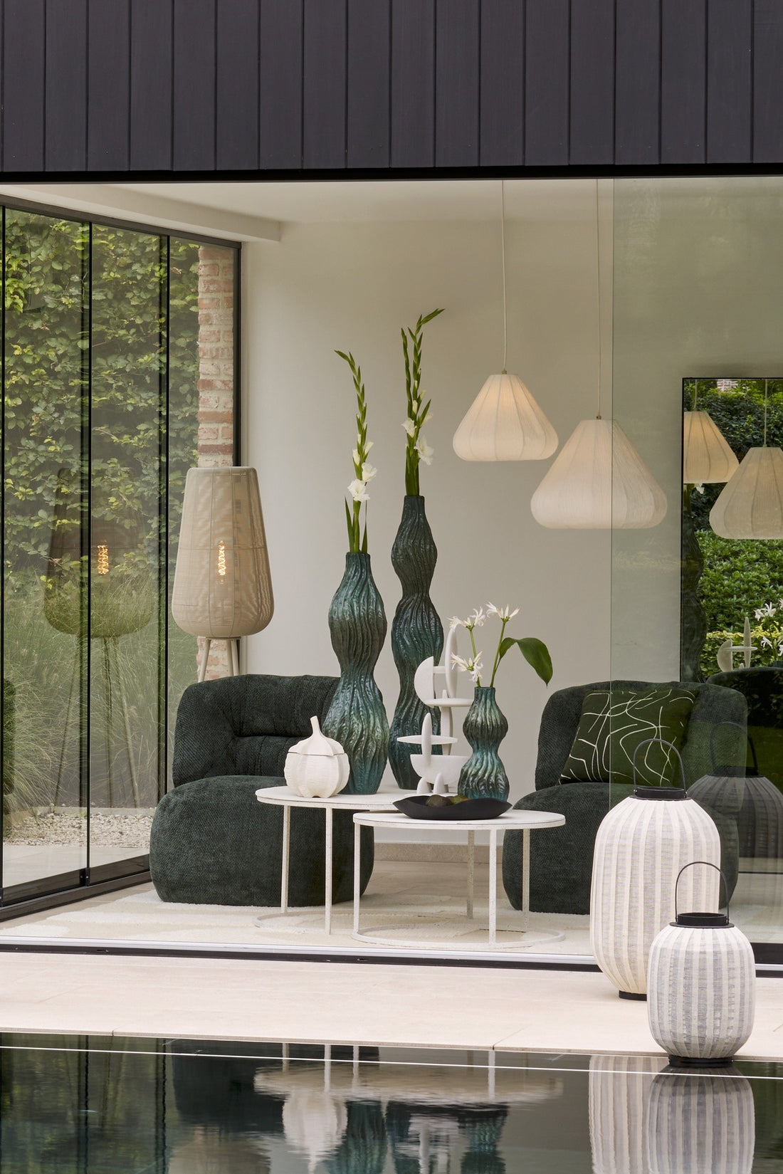 Loungesessel in petrol mit komfortabler Polsterung