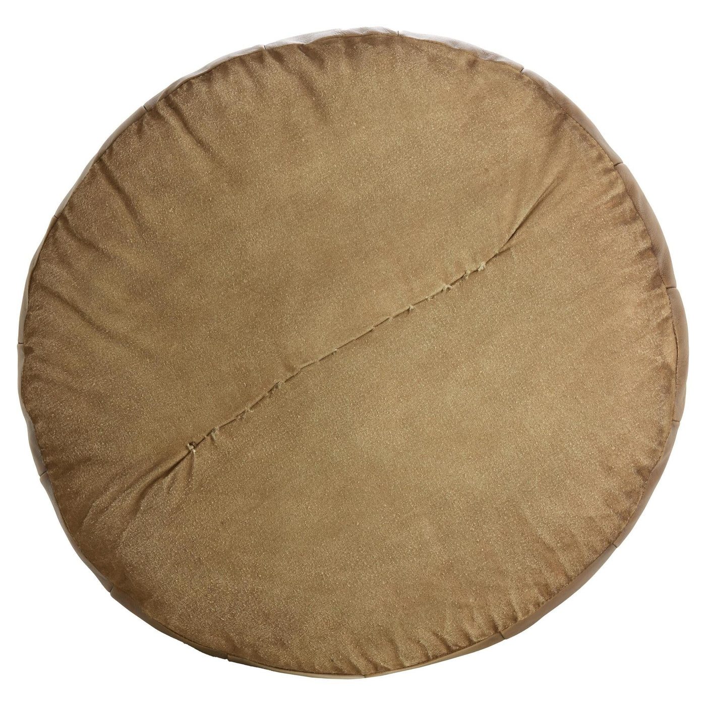  Handgefertigter Lederpouf von Light & Living