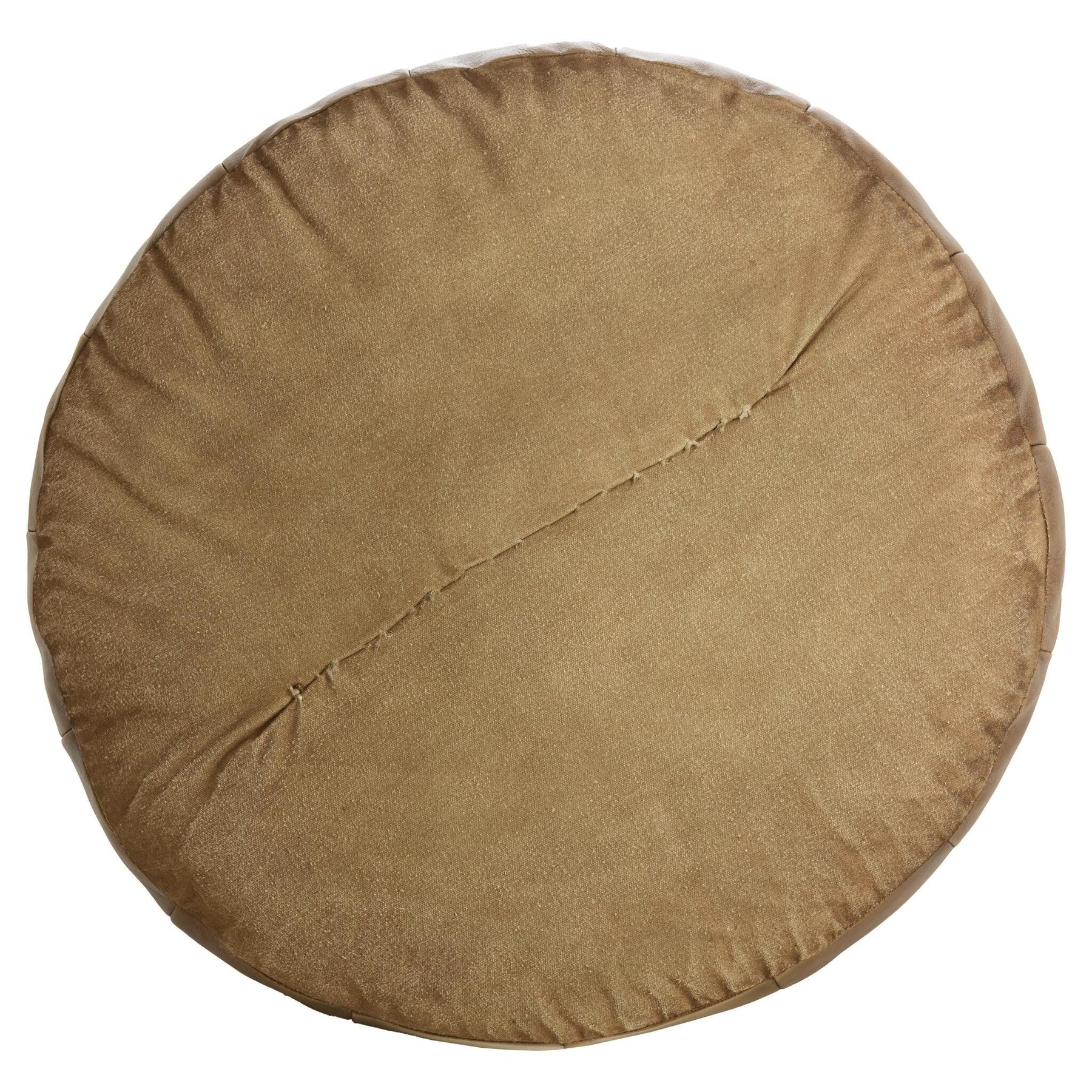  Handgefertigter Lederpouf von Light & Living