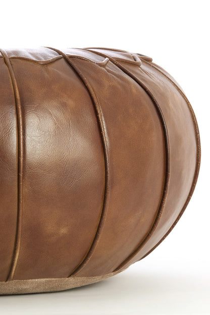 Moderner Sitzpouf in Braun mit markanter Form