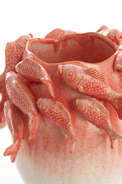 Vase FISH koralle/crème von Light &amp;amp; Living