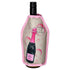 Kühlmanschette mit Champagnerflaschen-Motiv in grau/rosa