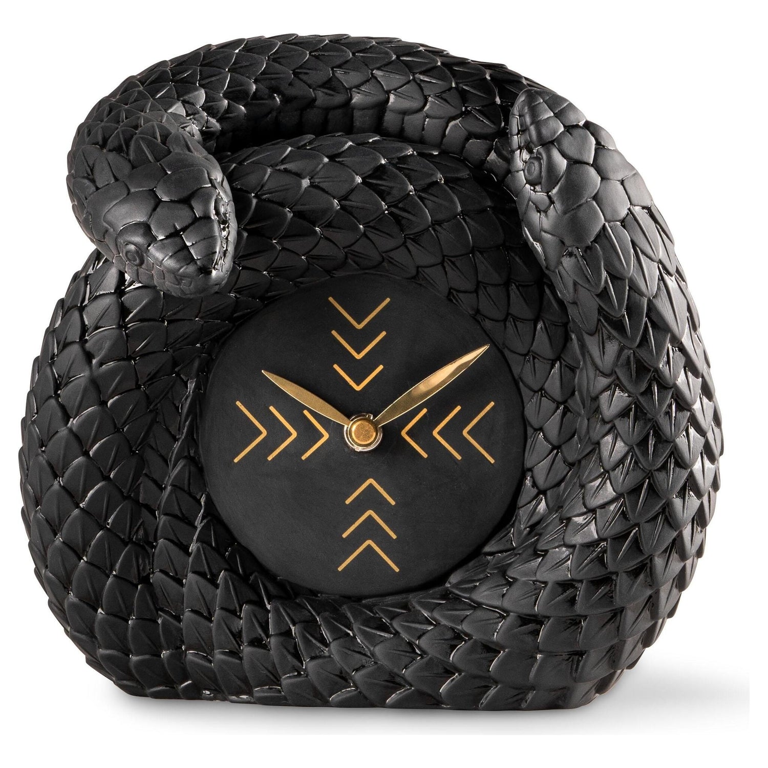 Schlangenuhr Porzellan schwarz gold Schlangenuhr Design modern