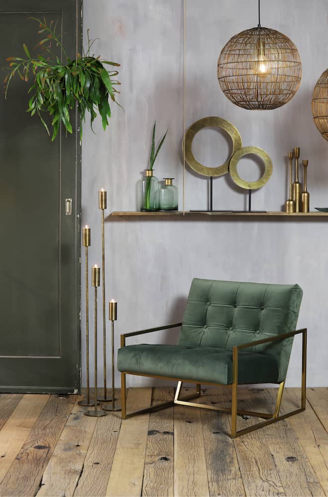 Light &amp; Living Loungesessel GENEVE Olive Grün