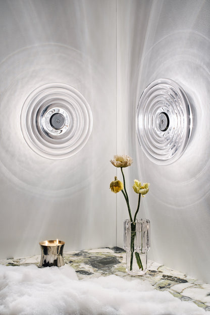 Luxuriöse runde Glas-Wandlampen von Tom Dixon