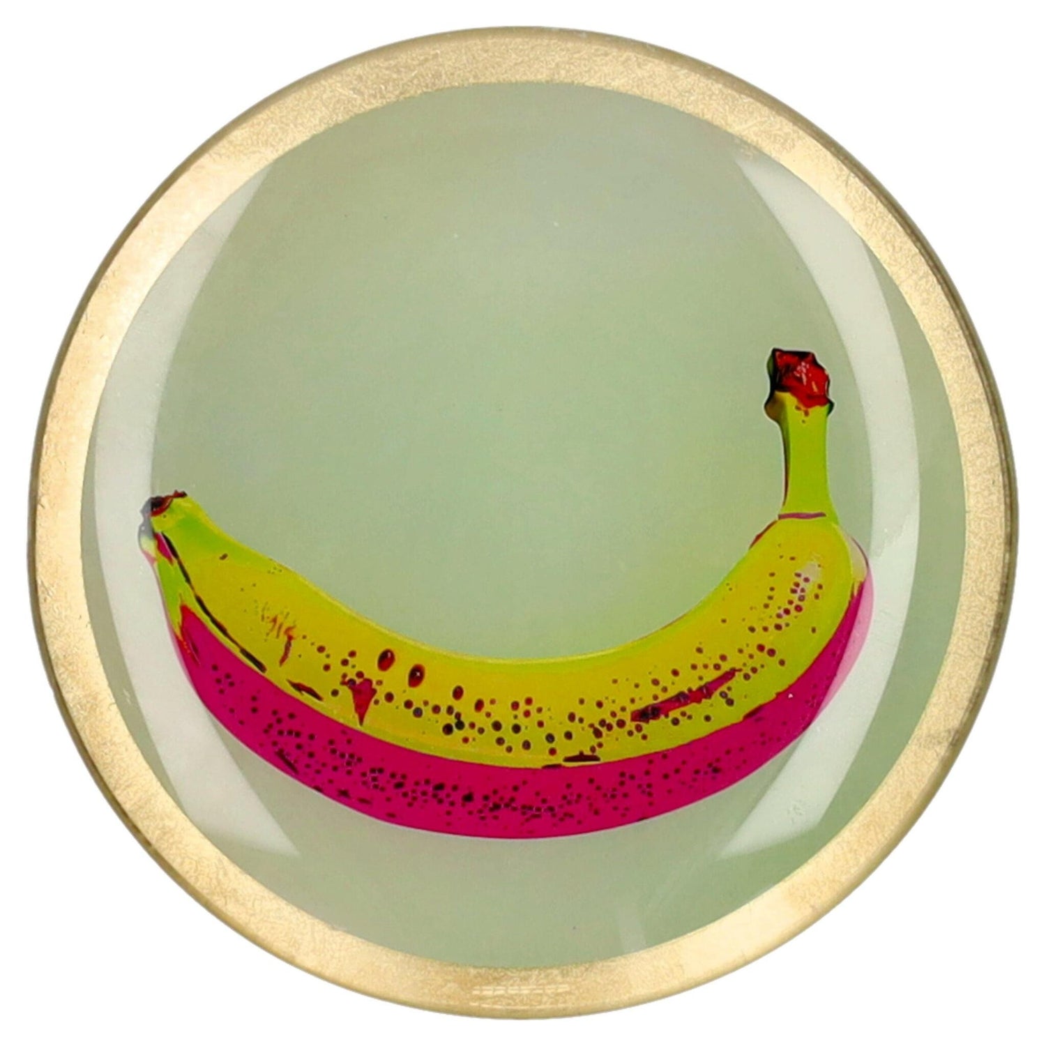 Love Plates Glasteller M Banane Rund Gelb als Designobjekt