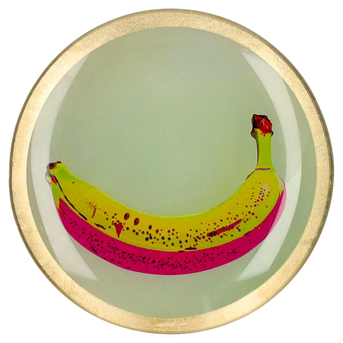 Love Plates Glasteller M Banane Rund Gelb als Designobjekt