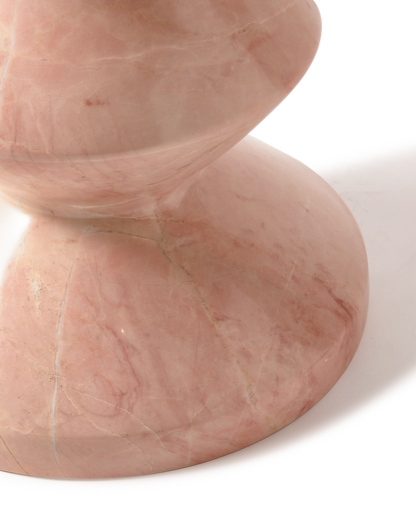 Marble Zig Zag Hocker hellrosa