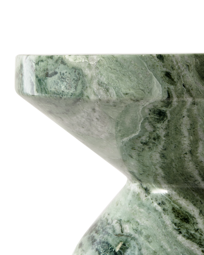Marble Zig Zag Hocker dunkelgrün