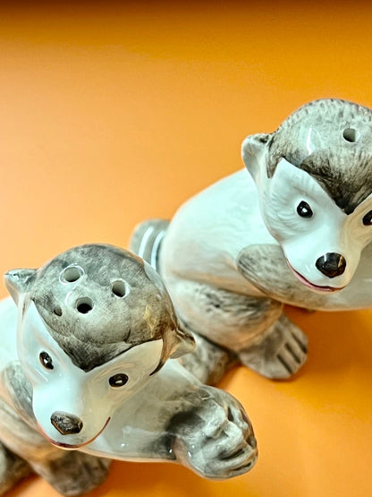Salière et poivrière MONKEYS blanc