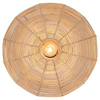 Wohnzimmer mit MATAKA Rattan Wandleuchte Ø60x21 cm dekoriert
