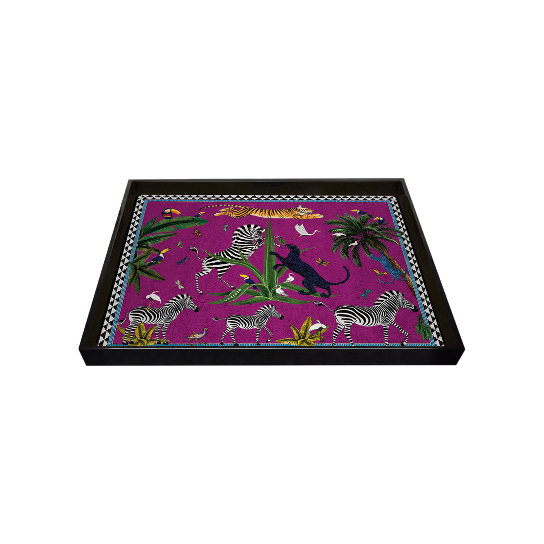 Tablett FLYING TIGER PINK CARDINALE von Ortigia Sicilia
