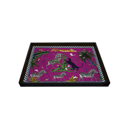Tablett FLYING TIGER PINK CARDINALE von Ortigia Sicilia