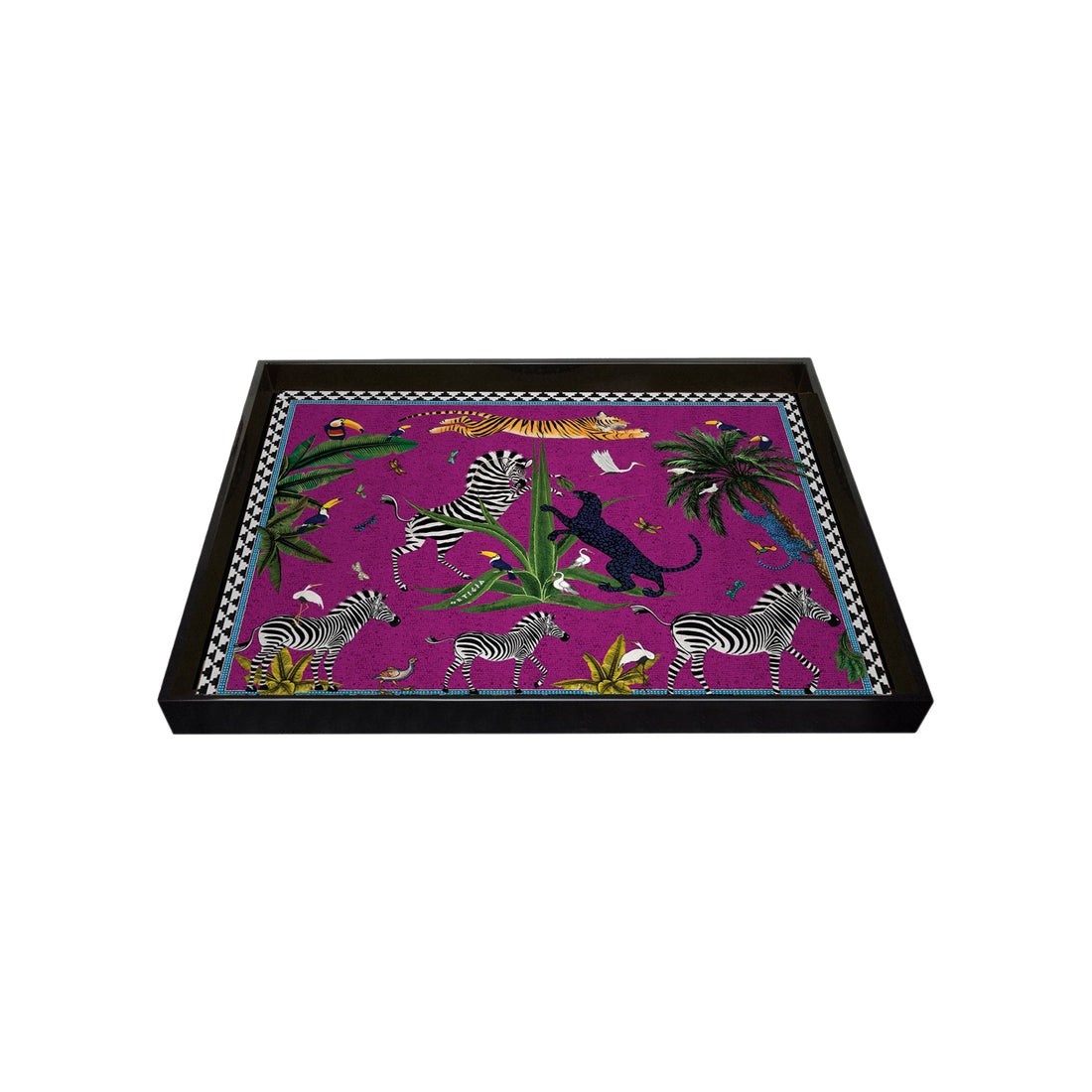 Tablett FLYING TIGER PINK CARDINALE von Ortigia Sicilia