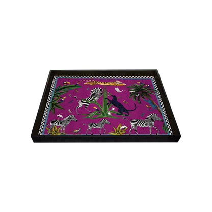 Tablett FLYING TIGER PINK CARDINALE von Ortigia Sicilia