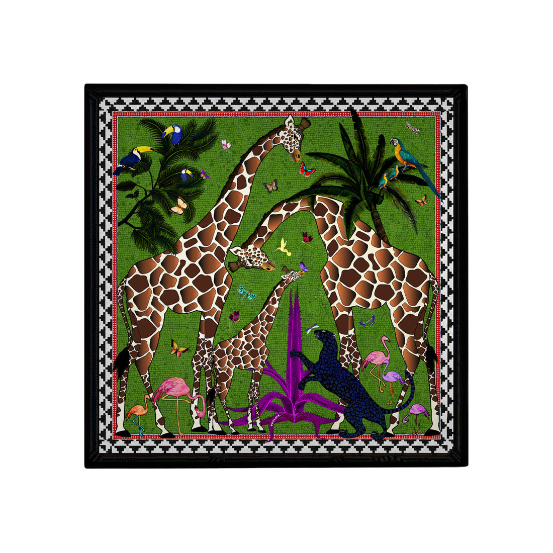 Tablett GIRAFFE GREEN von Ortigia Sicilia