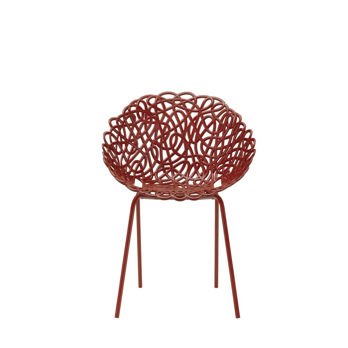 In- und Outdoorstuhl BACANA im 2er-Set von Qeeboo in Dark Red