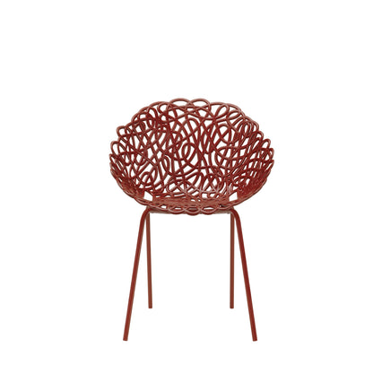 In- und Outdoorstuhl BACANA im 2er-Set von Qeeboo in Dark Red