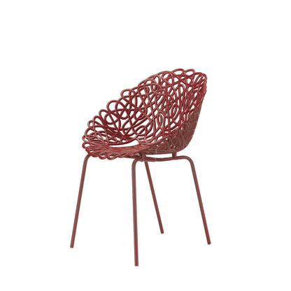 In- und Outdoorstuhl BACANA im 2er-Set von Qeeboo in Dark Red