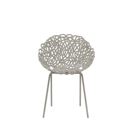 In- und Outdoorstuhl BACANA im 2er-Set von Qeeboo in Dove Grey 