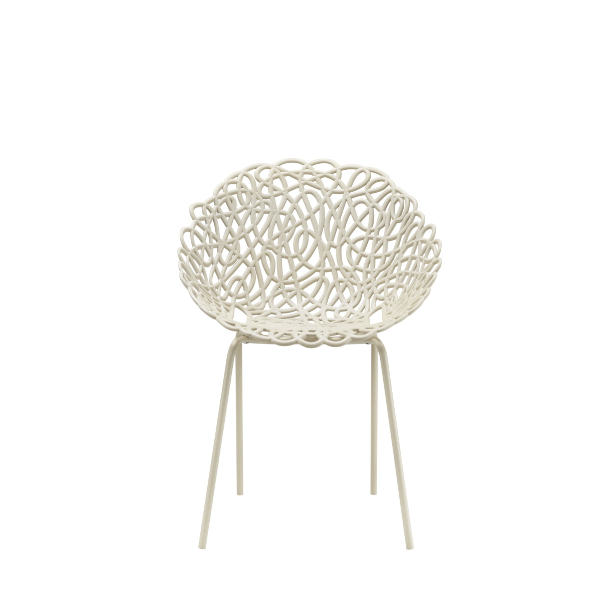 In- und Outdoorstuhl BACANA im 2er-Set von Qeeboo in Ivory