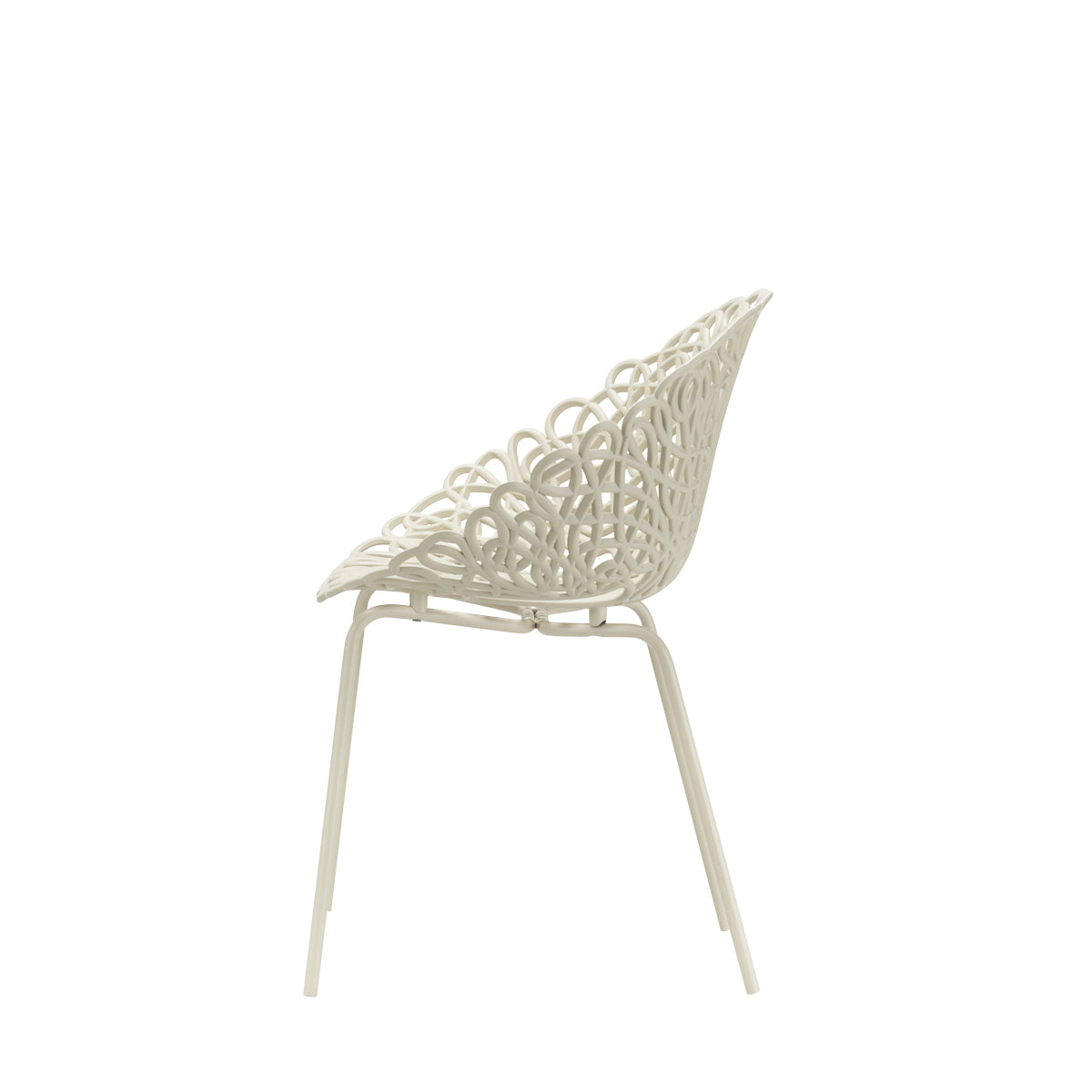 In- und Outdoorstuhl BACANA im 2er-Set von Qeeboo in Ivory