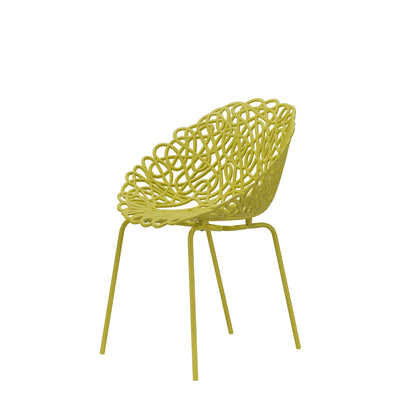 In- und Outdoorstuhl BACANA im 2er-Set von Qeeboo in Mustard