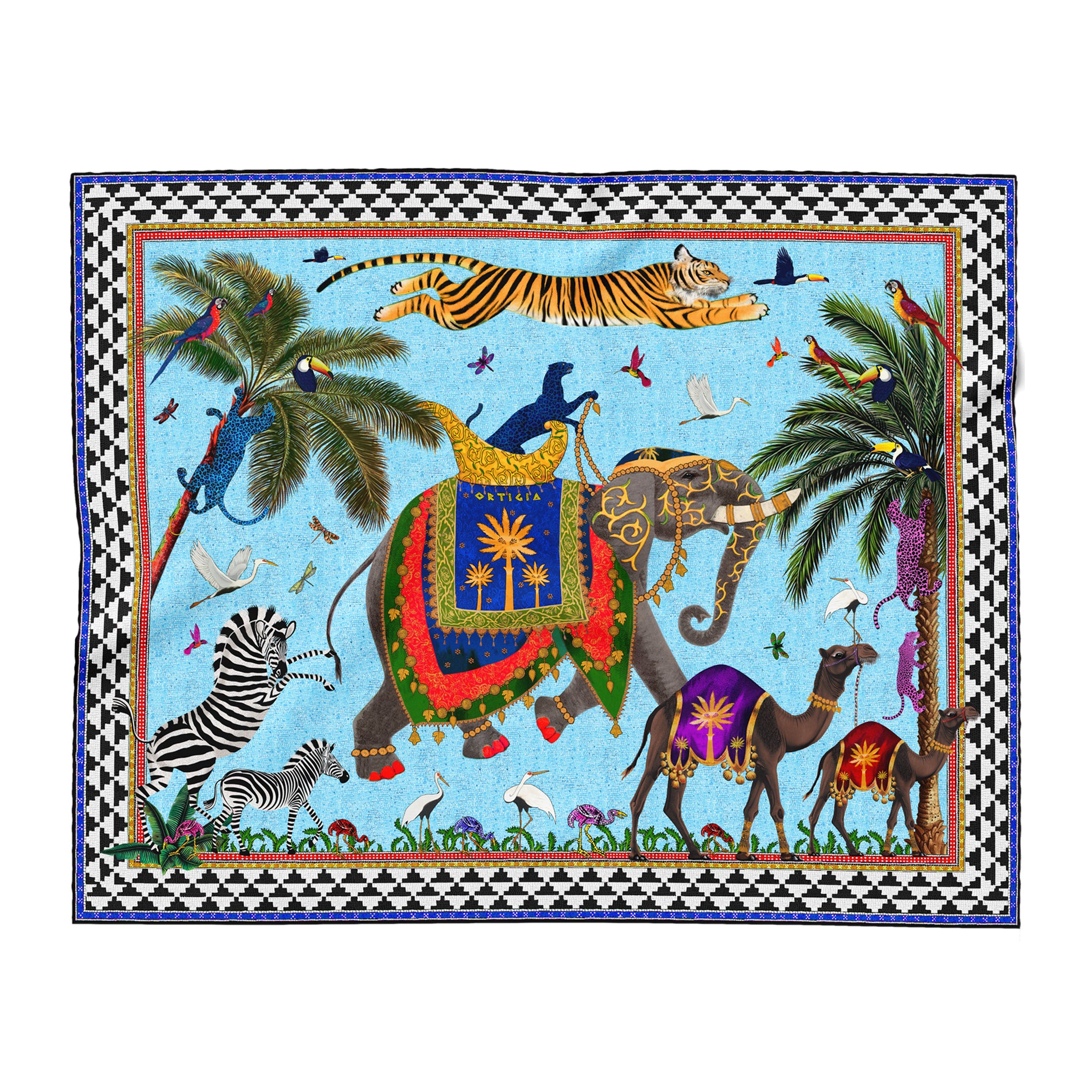 Pareo FLYING TIGER in Celeste von Ortigia Sicilia