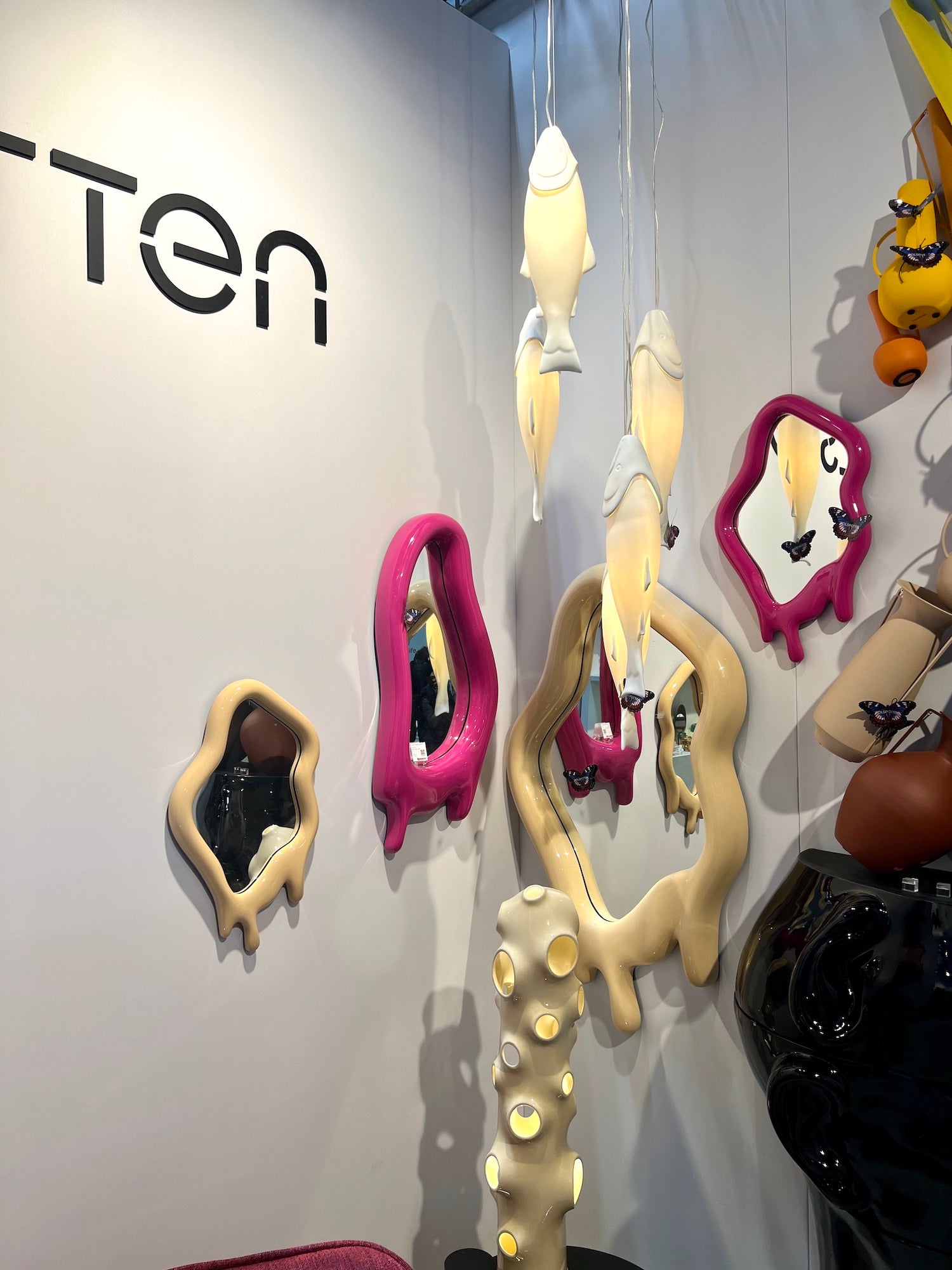 Pols Potten Messe Paris MYKISS FISH – Dekorative Leuchte aus unglasiertem Porzellan