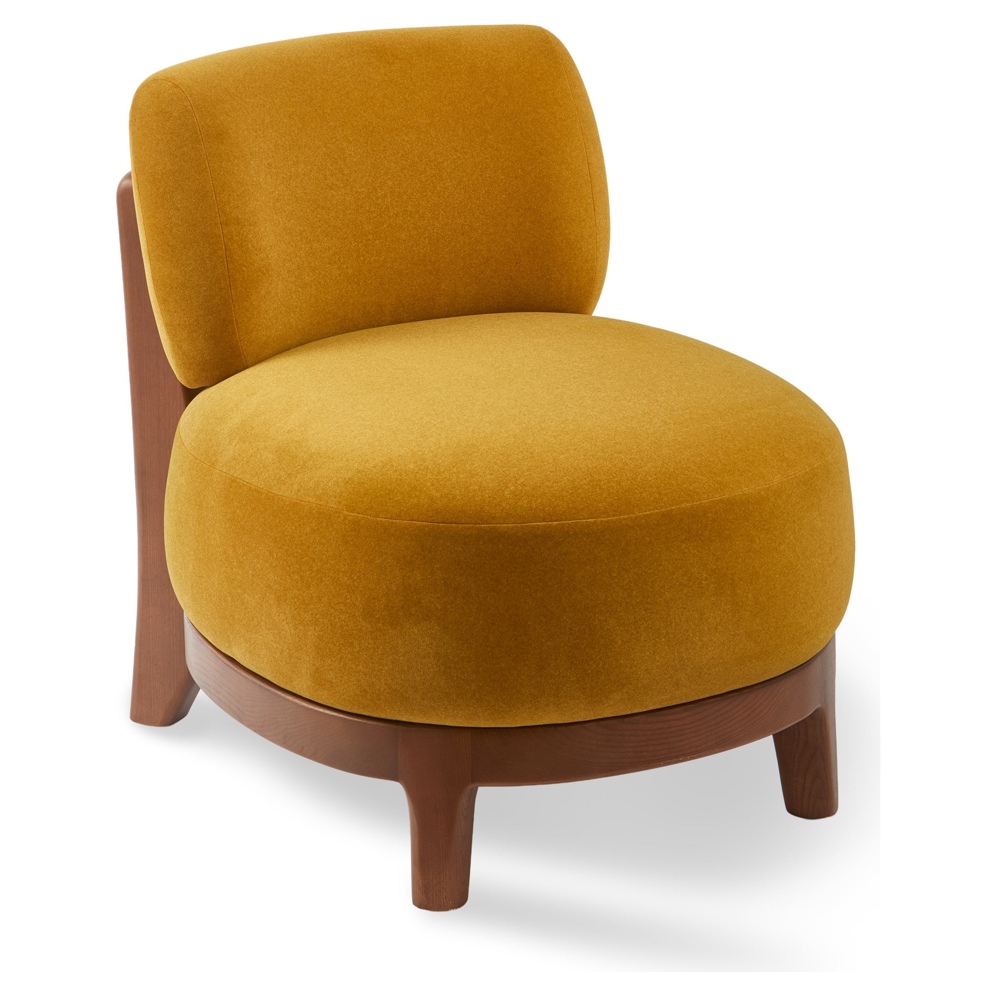 Gelber Soft Fizz Lounge Chair mit runder Polsterform