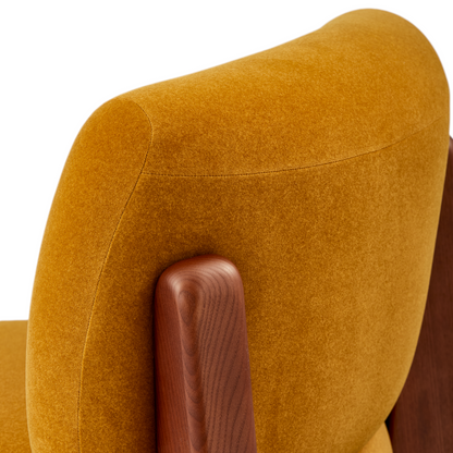 Pols Potten Sessel in sonnigem Gelb und abgerundeter Form