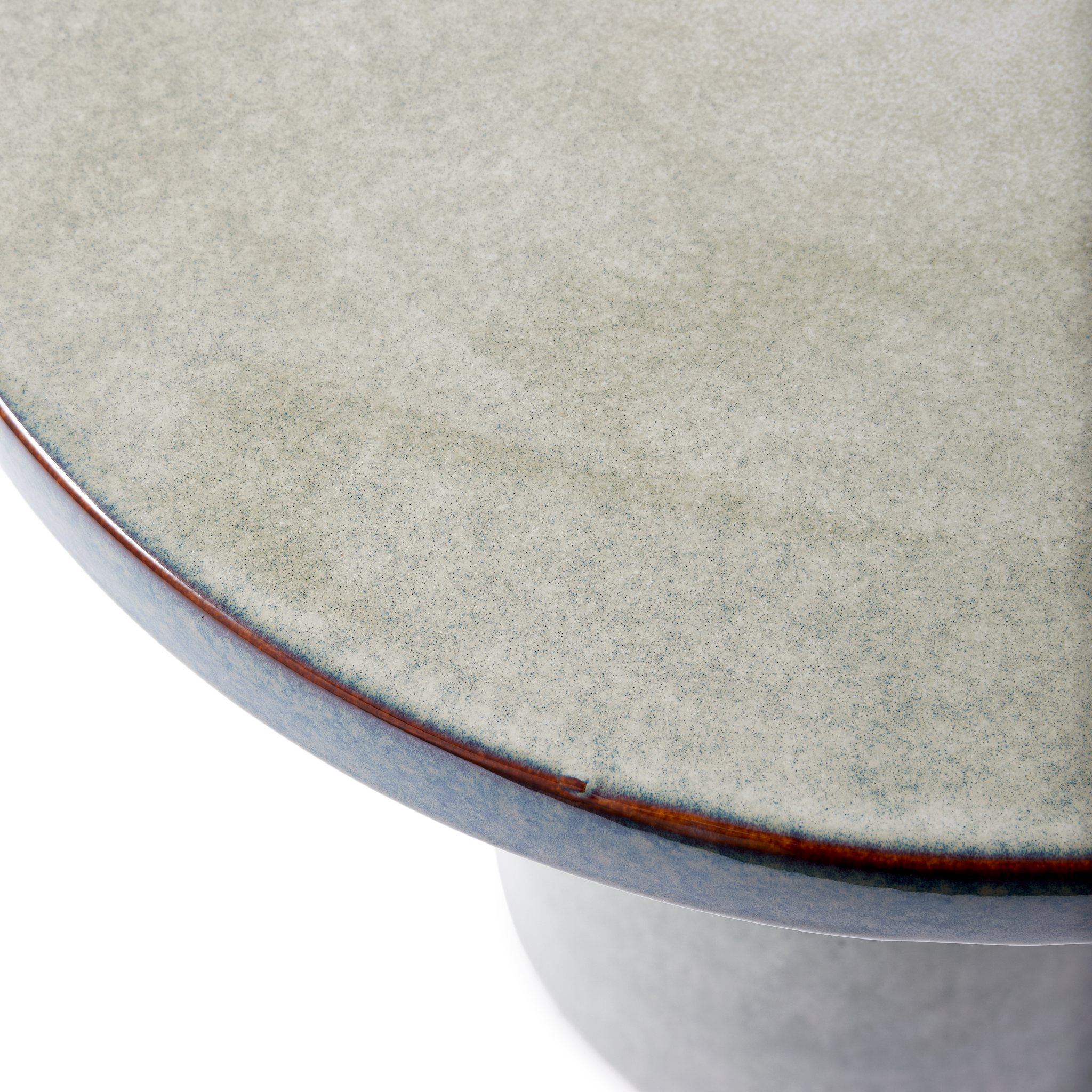 Keramik-Beistelltisch in grauer reaktiver Glasur von Pols Potten